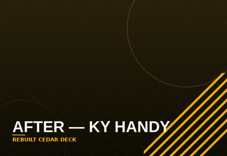 Deck after KY Handy rebuild
